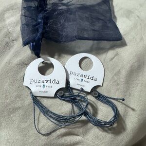 Pura Vida Navy and Denim String Bracelets